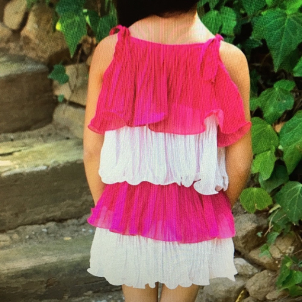 NWT Little Girls COMFY Ruffle Layered Dress ❤️ - Picture 8 of 8